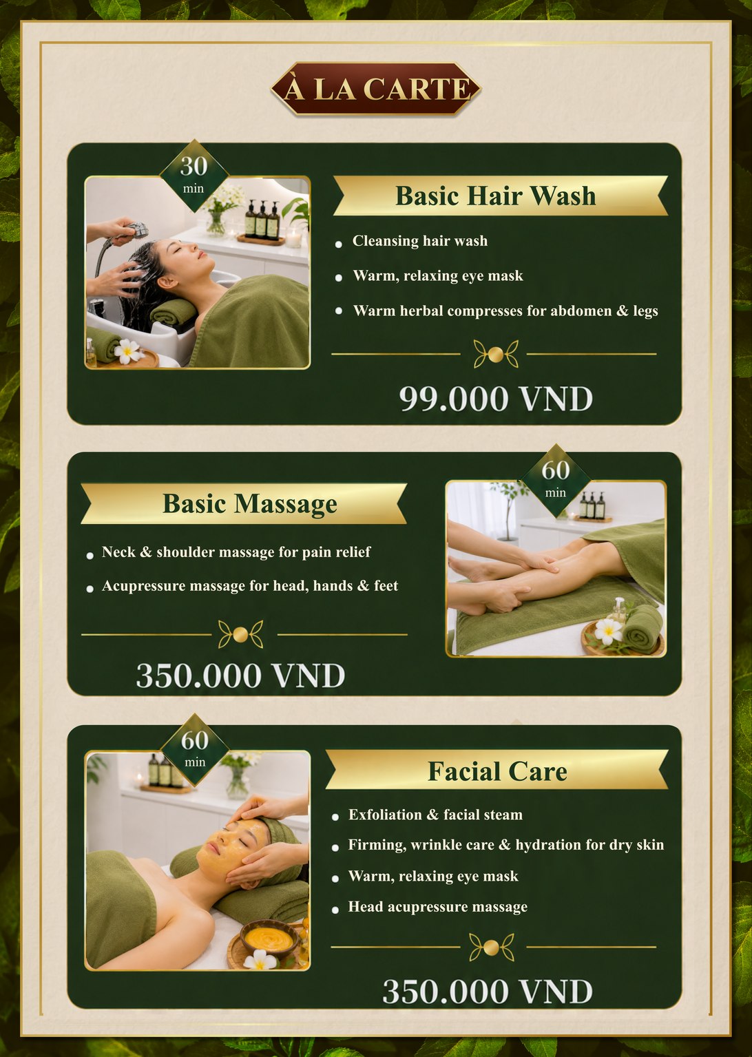 DaBee Spa individual services